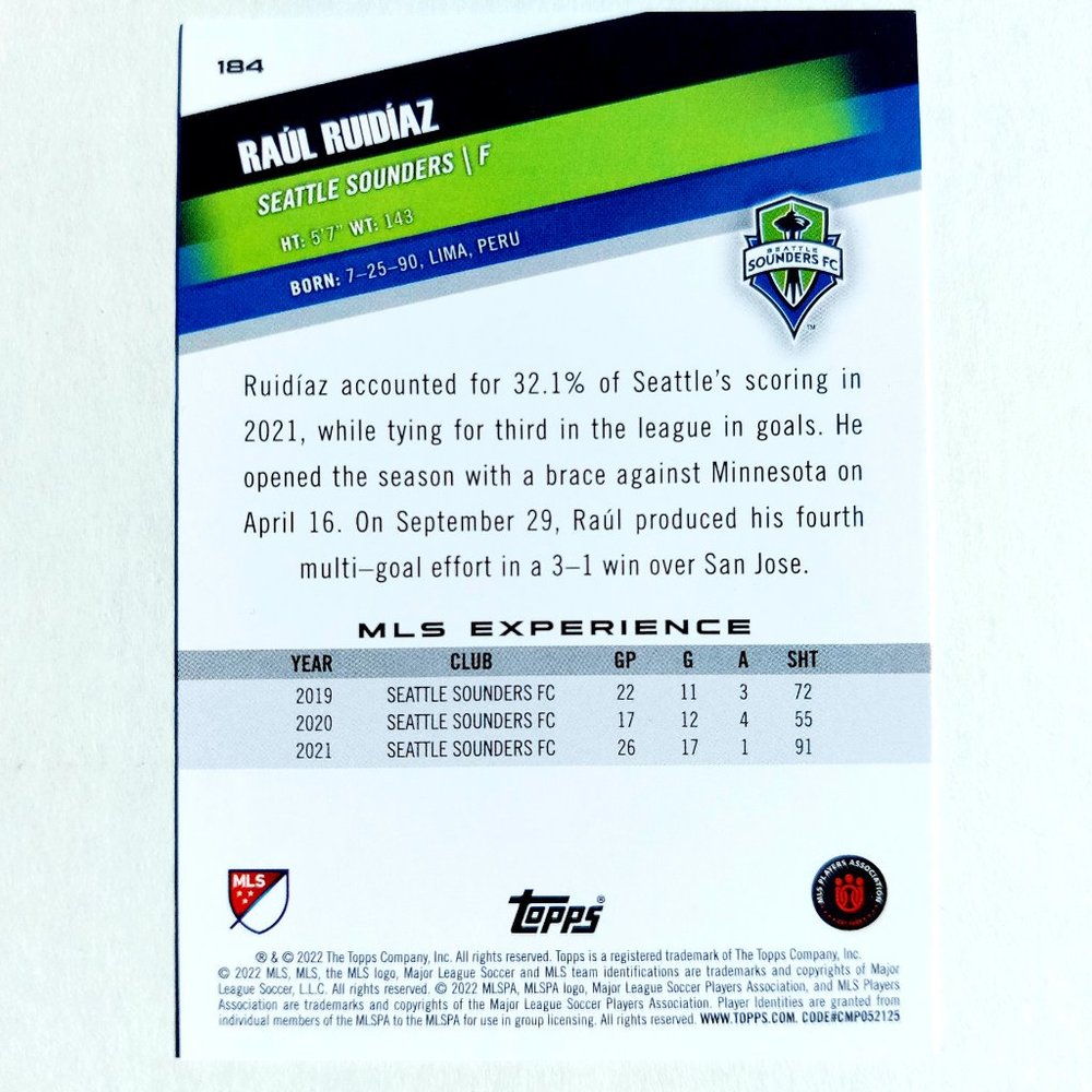 Seattle Sounders (Raul Ruidiaz) - SCCR [26_RR1] - Picture 3 of 3
